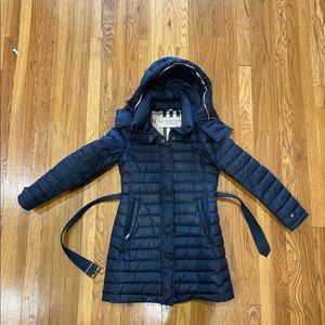 Burberry black winter puffer coat small